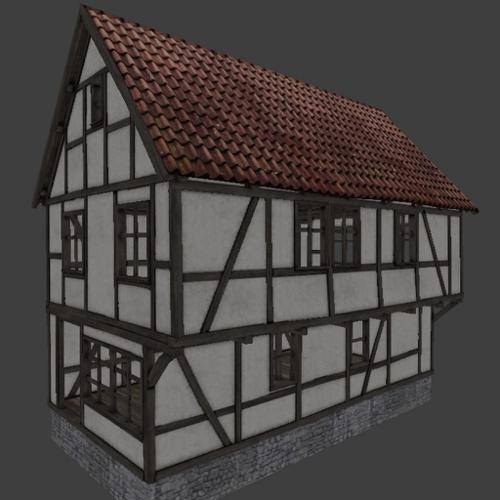 Timber Frame House (Low Poly) preview image